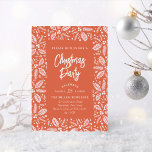 Vintag Holly Berry Christmas Party Red Einladung<br><div class="desc">Mit unserem skurrilen,  von Hand gezeichnet,  holzbeerigen Blattwerk,  das Ihre Party-Details in modernem Stil umrahmt. Alle Schriftart und Farben sind editierbar,  sodass Sie die Einladung erstellen können,  die Ihren Stil und Ihre Vision am besten Anzug.</div>