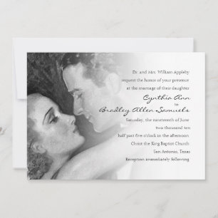 Vintag Hollywood Glamour Couple Wedding Einladung