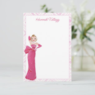 Vintag Hollywood Marilyn Pink Personalisiert Dankeskarte