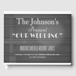 Vintag Hollywood Movie Title Wedding Guest Book Gästebuch