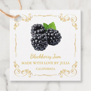 Vintag Homemade BlackBerry Jam Square Hang Tag Geschenkanhänger