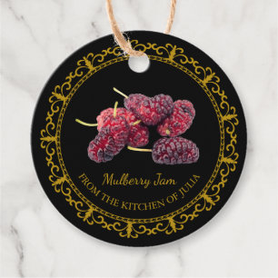 Vintag Homemade Mulberry Jam Hang Tag l Black Geschenkanhänger