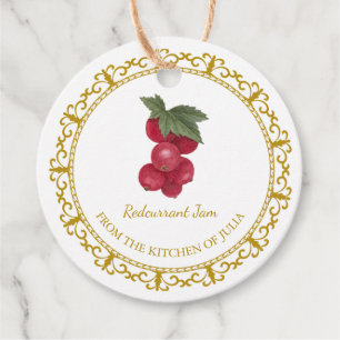 Vintag Homemade Redcurrant Jam Hang Tag l White Geschenkanhänger