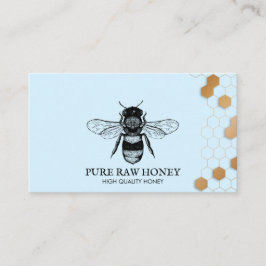 Vintag Honey Bee Honeycomb Apiary Blue Visitenkarte