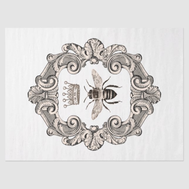 Vintag Honey Bee Series Design 17 Seidenpapier (Vorderseite)