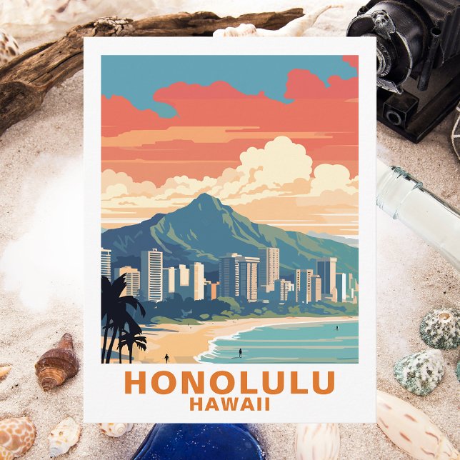 Vintag Honolulu, Hawaii: Travel Postcard Postkarte (Von Creator hochgeladen)
