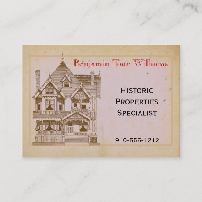 Vintag House Real Anwesen Renovation Business Card Visitenkarte (Vorderseite)