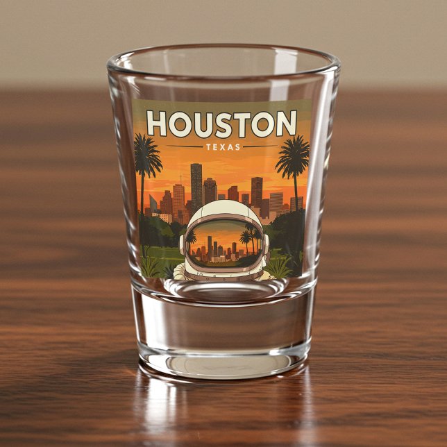 Vintag Houston Texas Schnapsglas (Von Creator hochgeladen)
