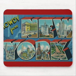 Vintag Howdy aus New York Mousepad