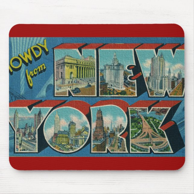 Vintag Howdy aus New York Mousepad (Vorne)