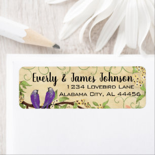 Vintag Humingbird Swirl Weihnachtsadressen Labels