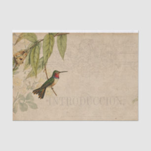 Vintag Hummingbird Ephemera Seidenpapier