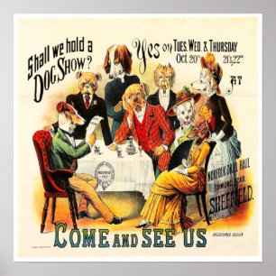 "Vintag Hunde zeigen Poster" Poster