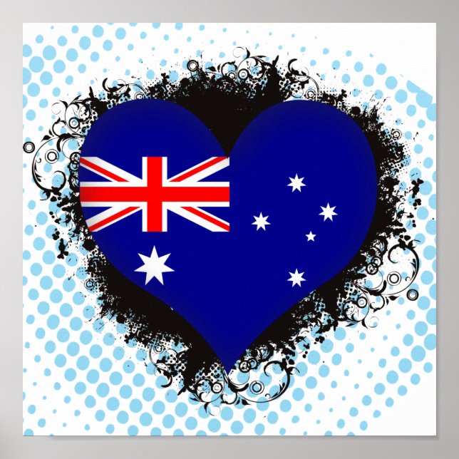Vintag I Liebe Australien Poster (Vorne)