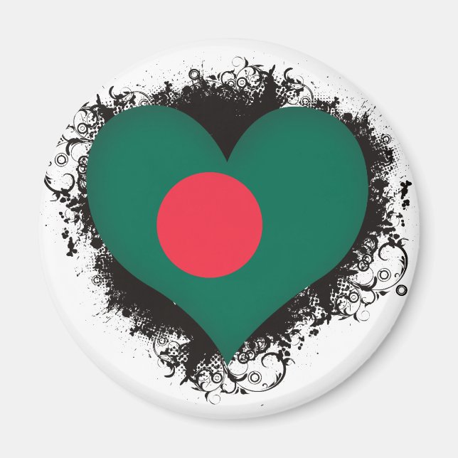 Vintag I Liebe Bangladesch Magnet (Vorne)