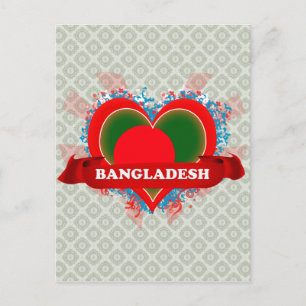 Vintag I Liebe Bangladesch Postkarte