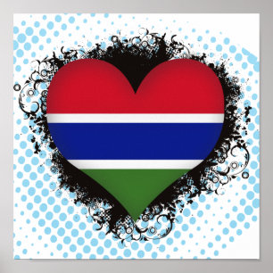 Vintag I Liebe Gambia Poster