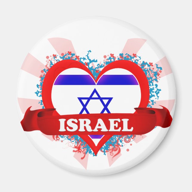 Vintag I Liebe Israel Magnet (Vorne)