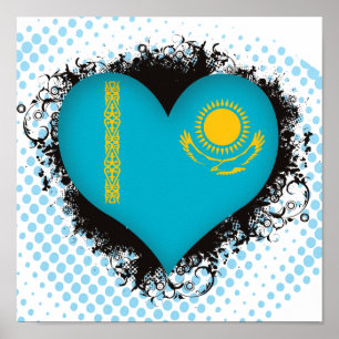 Vintag I Liebe Kasachstan Poster