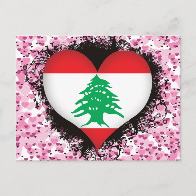 Vintag I Liebe Libanon Postkarte (Vorderseite)