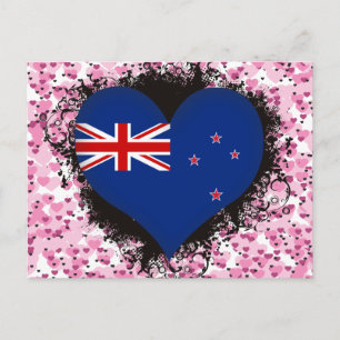 Vintag I Liebe Neuseeland Postkarte