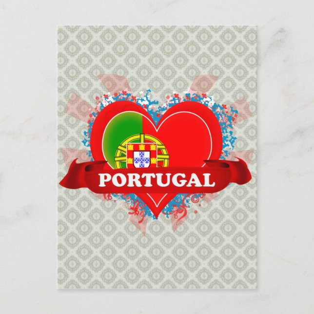 Vintag I Liebe Portugal Postkarte (Vorderseite)