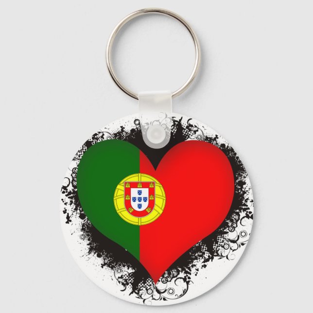 Vintag I Liebe Portugal Schlüsselanhänger (Vorderseite)