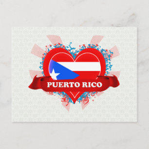 Vintag I Liebe Puerto Rico Postkarte