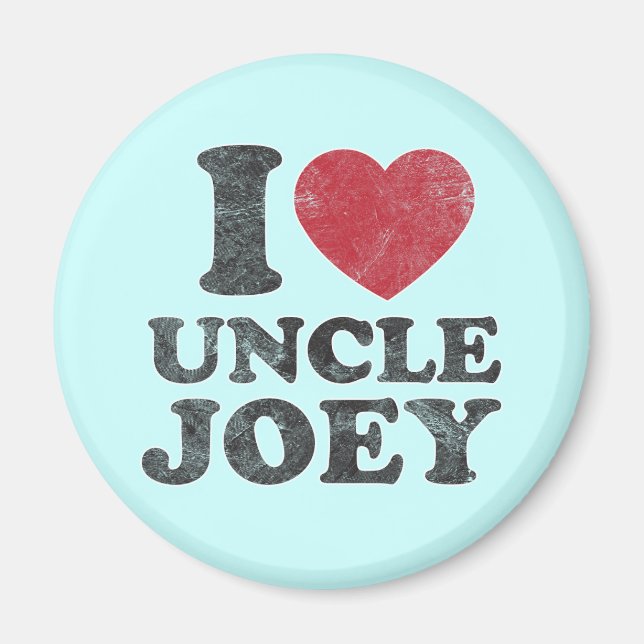 Vintag I Liebe Uncle Joey Magnet (Vorne)