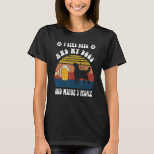 Vintag I like Beer & Golden Retriever Dogs & Mayb T-Shirt