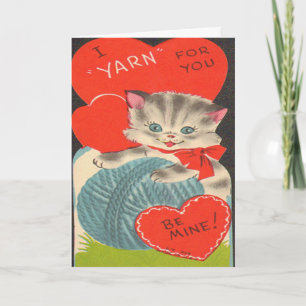 Vintag I "Yarn" für Sie Valentinstag Card Feiertagskarte
