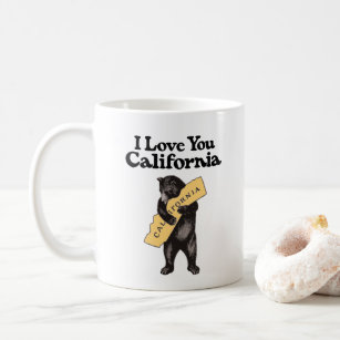 Vintag "ich Liebe Sie, Kalifornien" Bär Kaffeetasse