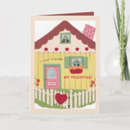 Vintag, ich nur eine Tür Sie Valentine Feiertagskarte