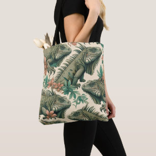 Vintag Iguana Pattern Tasche
