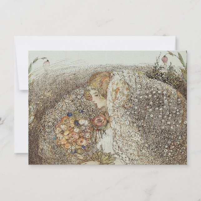 Vintag Illustration Annie French "The Bride" (Vorderseite)