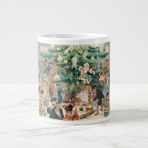 Vintag Illustration Pucks Weihnachtsbaum, 1902 Jumbo-Tasse