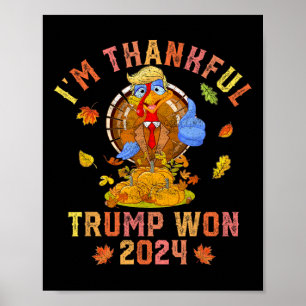 Vintag Im dankbaren Trump gewann 2024 Shirt Return Poster