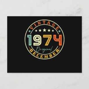 Vintag im Dezember 1974 Postkarte