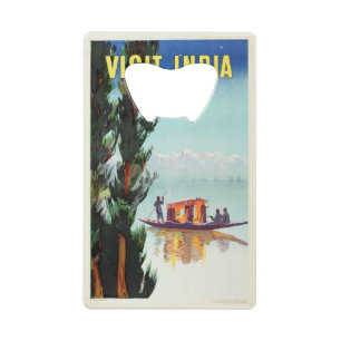 Vintag India Travel Poster benutzerdefinierter Fla Kreditkarten Flaschenöffner