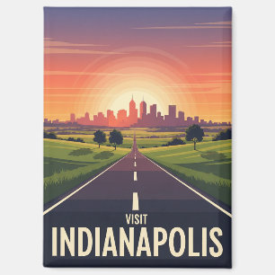 Vintag Indiana Indianapolis Magnet