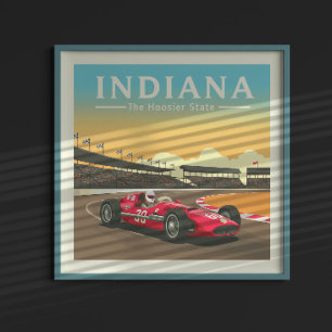 Vintag Indiana Poster