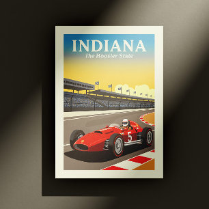 Vintag Indiana Postkarte