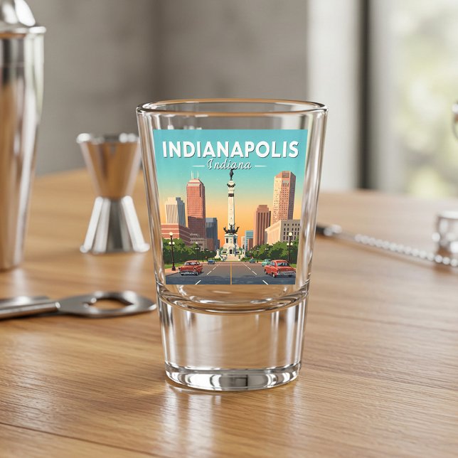 Vintag Indianapolis Indiana Schnapsglas (Von Creator hochgeladen)
