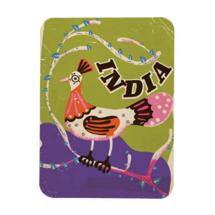 Vintag Indien Reiseplakat Magnet