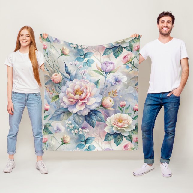 Vintag Inspiriert Blumenmuster Fleecedecke (Beispiel)