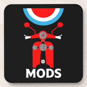 Vintag Inspiriert britische Mod und Rockers Getränkeuntersetzer