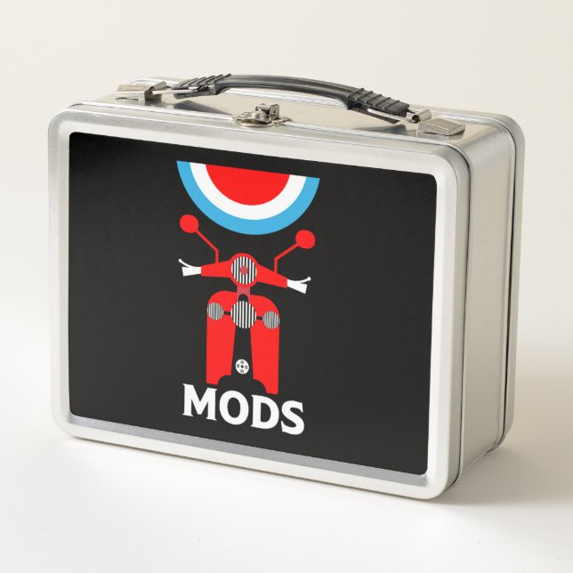 Vintag Inspiriert britische Mod und Rockers Metall Brotdose (Vorderseite)