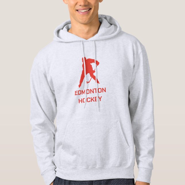 Vintag Inspiriert Edmonton Hockey Hoodie (Vorderseite)