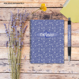 Vintag Inspiriert Elegant Blue Floral Notebook Notizbuch