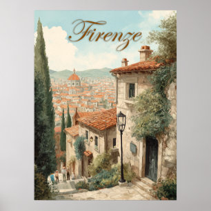 Vintag Inspiriert Florenz Poster
